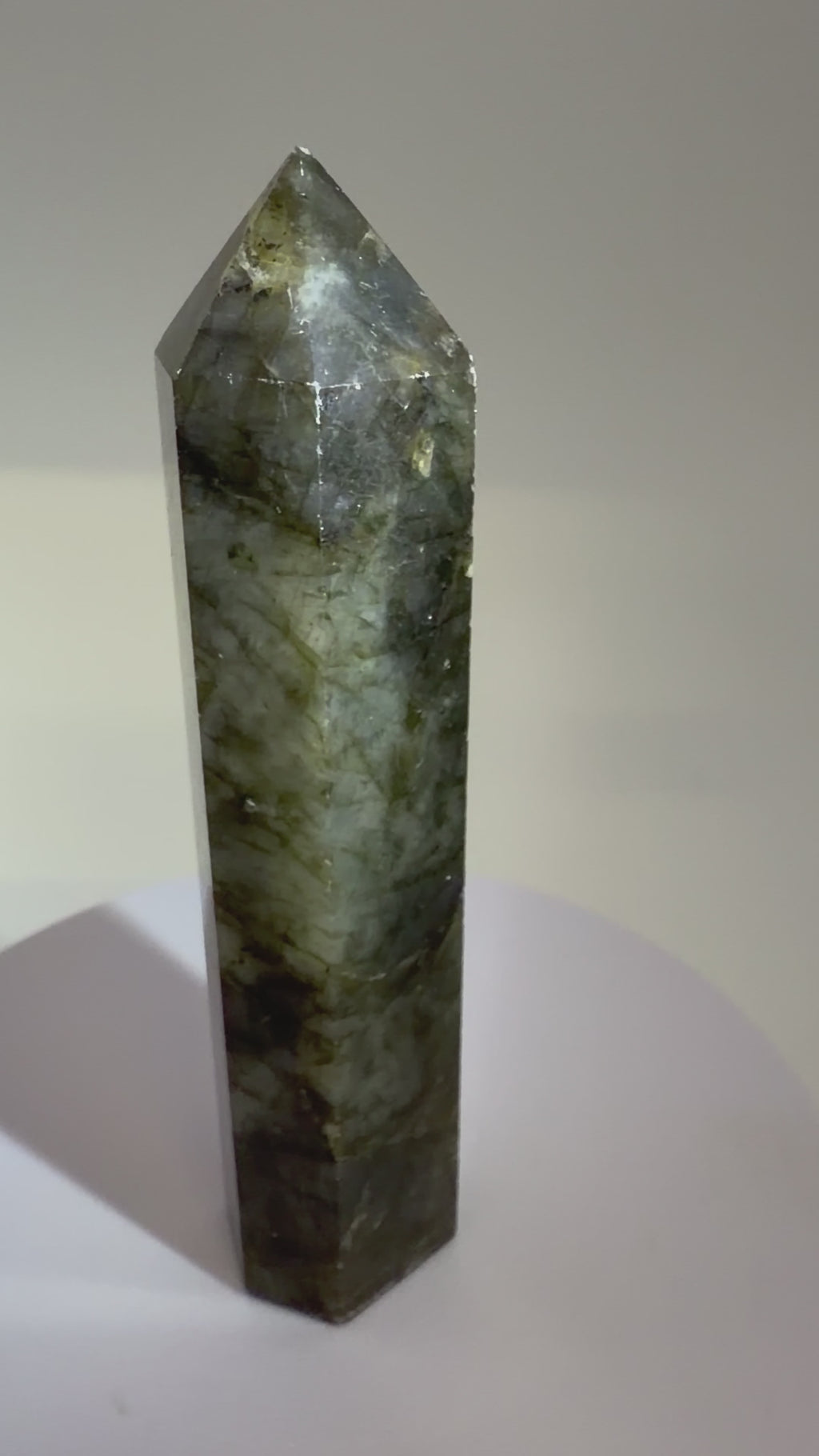 Labradorite Tower 166g – Polished Flash Crystal Point | Blue & Gold Fire | Watford UK