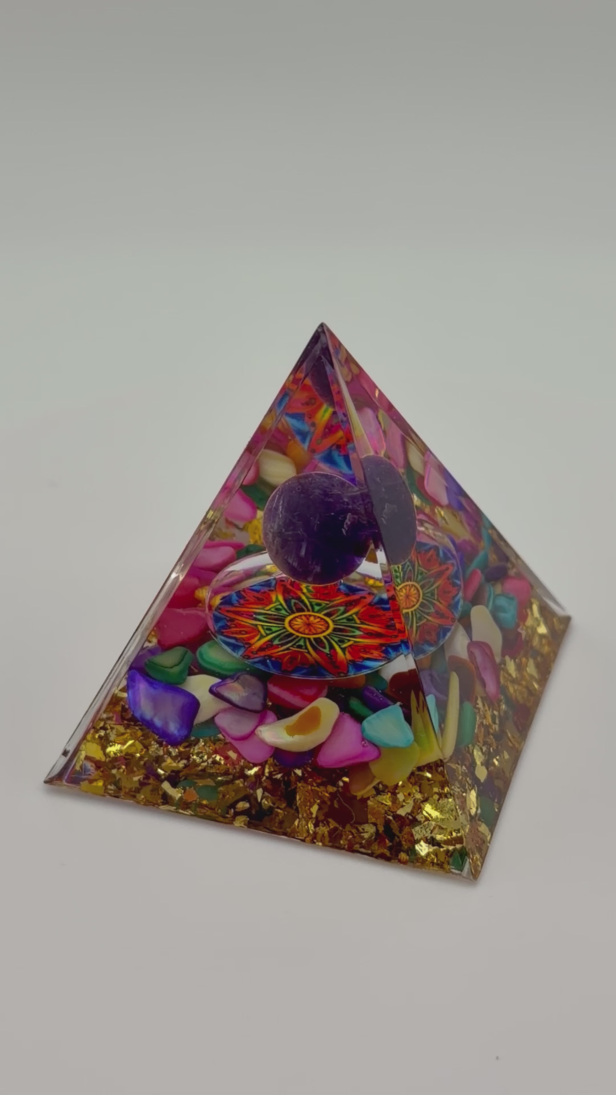 Rainbow Orgone Pyramid