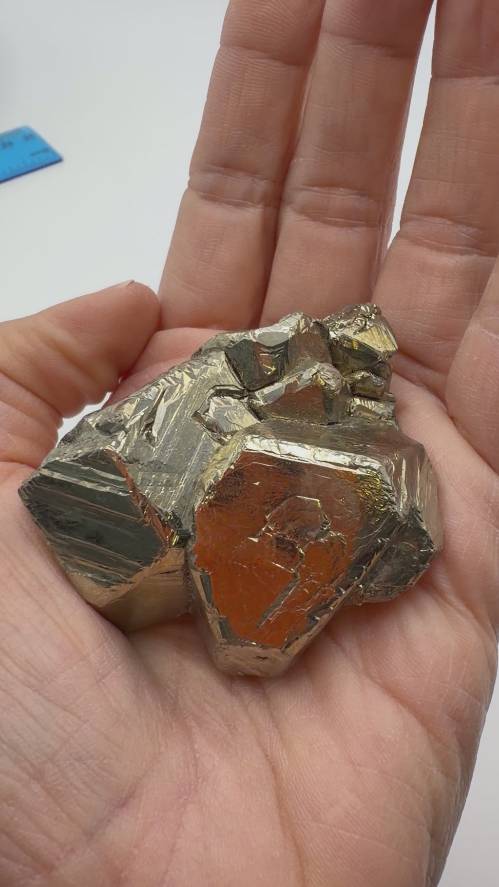 Natural Pyrite Cubic Crystal Cluster – 148g | Raw Fool’s Gold Mineral Specimen