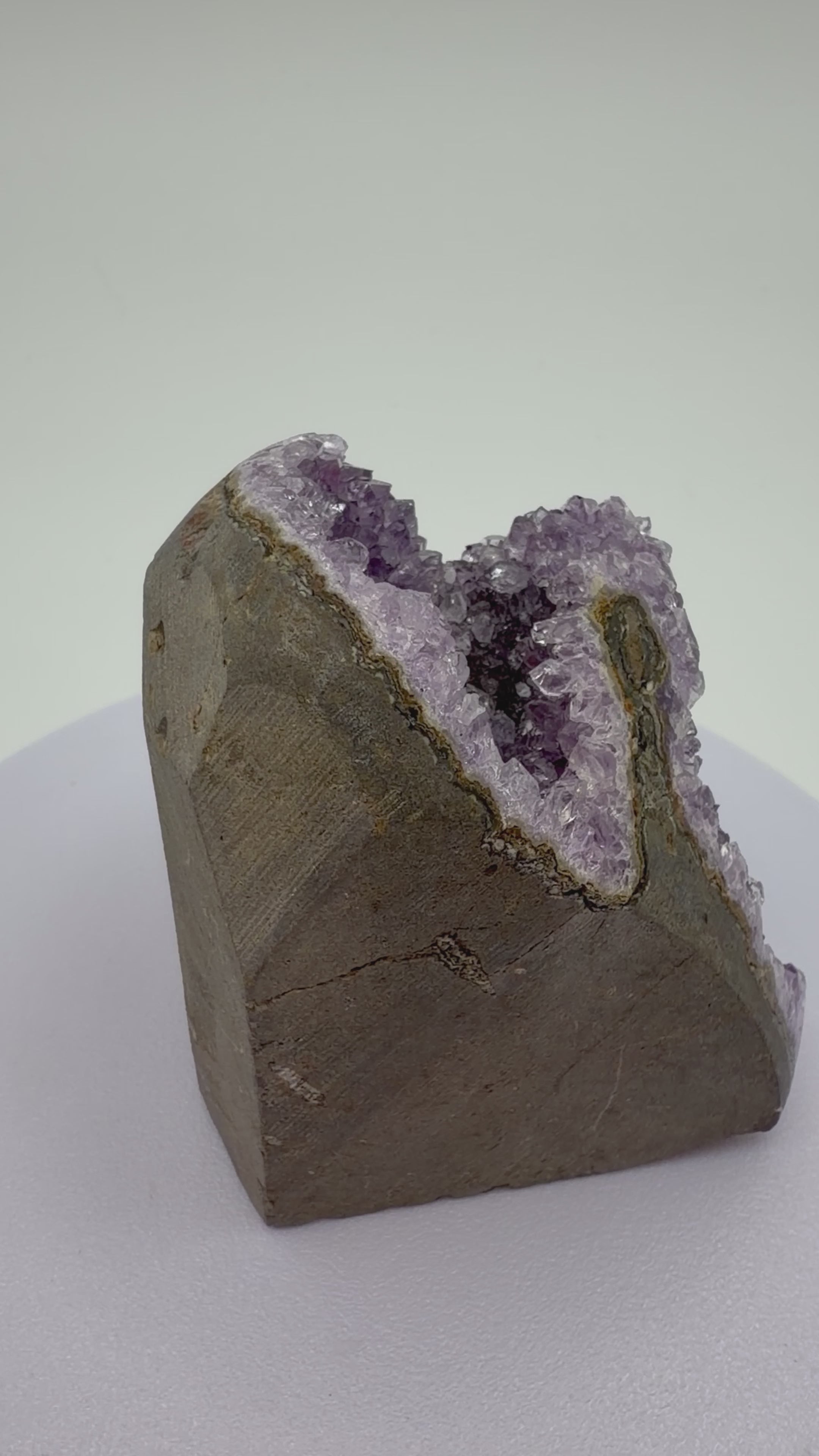 Amethyst Druzy Cluster Cut Base – Sparkling Purple Crystal (300g)