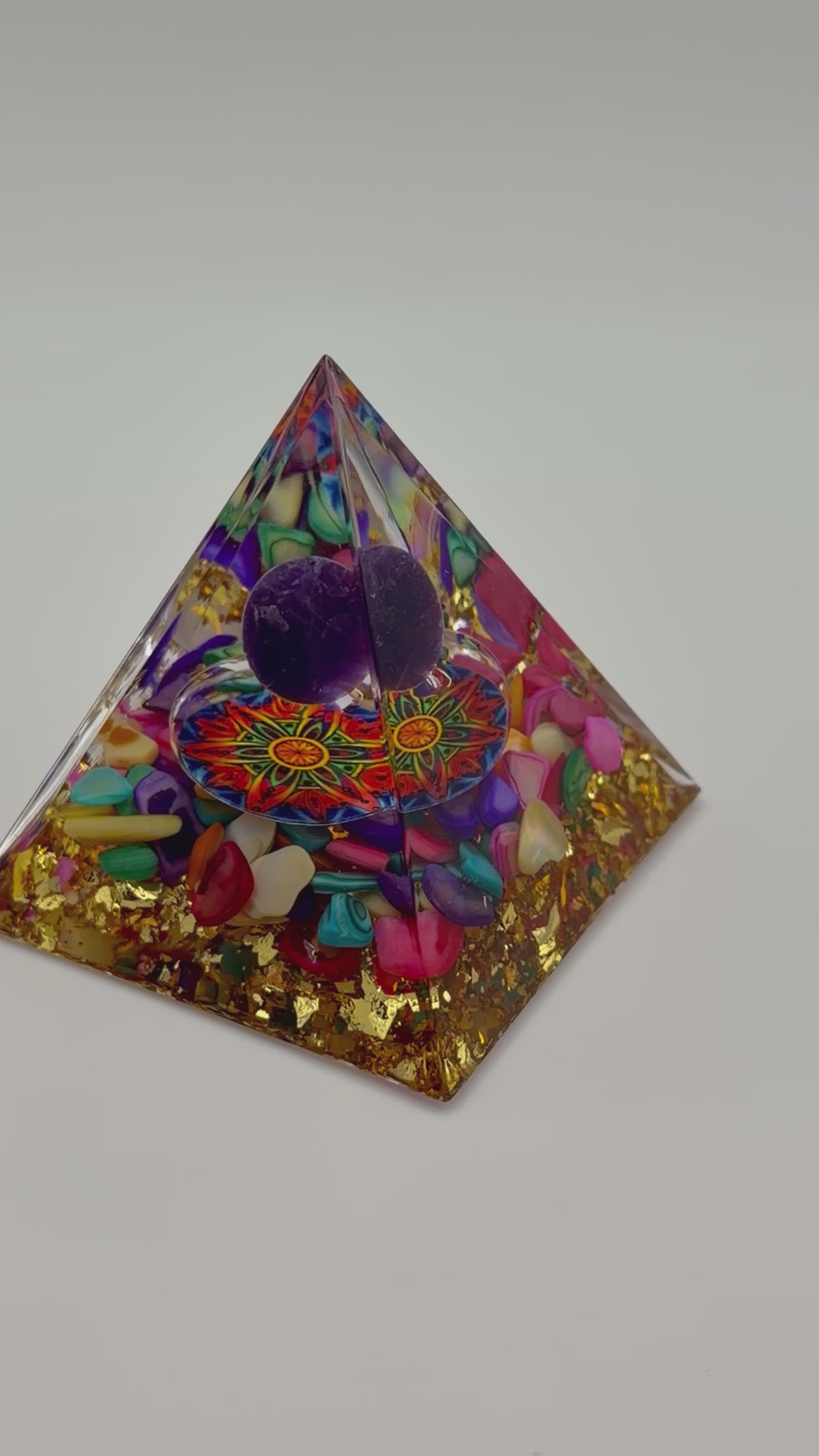 Rainbow Orgone Pyramid