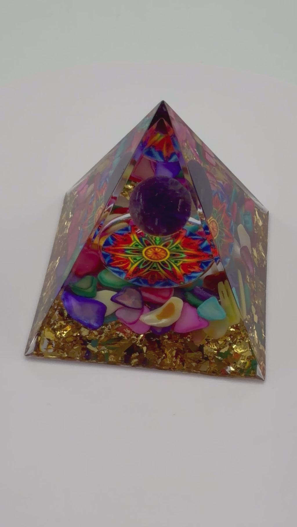 Rainbow Orgone Pyramid