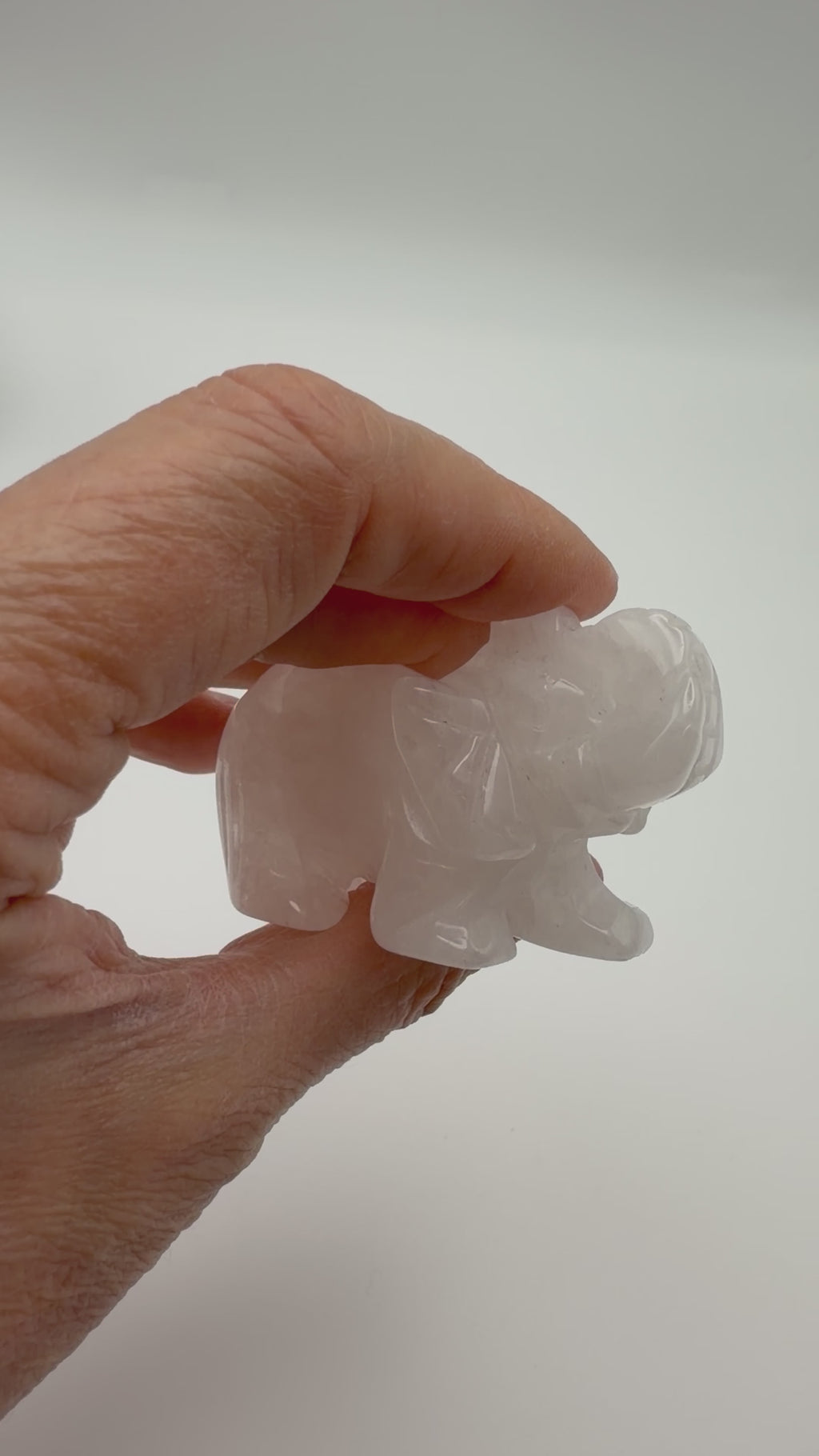 Quartz Elephant Carving