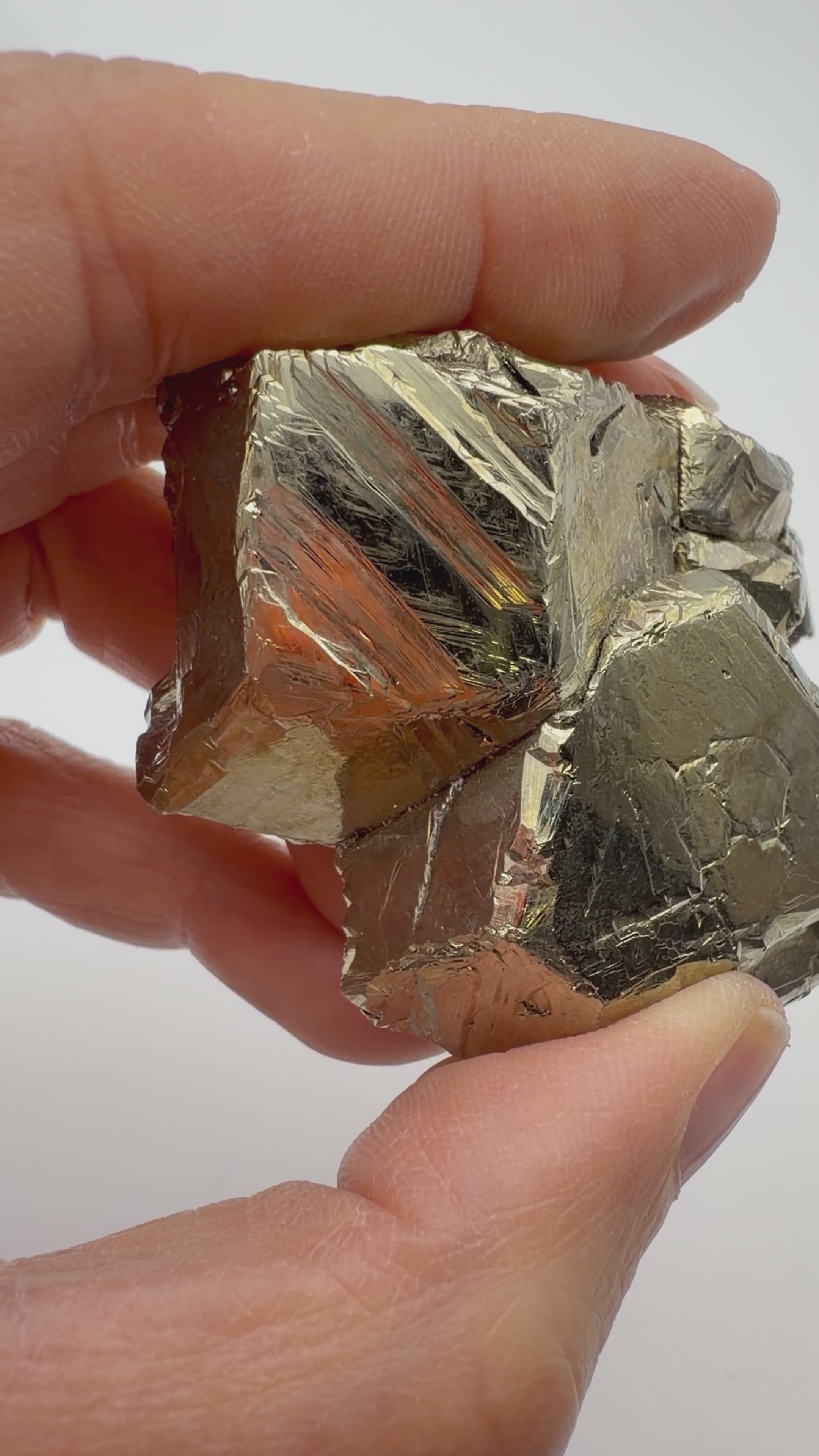 Natural Pyrite Cubic Crystal Cluster – 148g | Raw Fool’s Gold Mineral Specimen