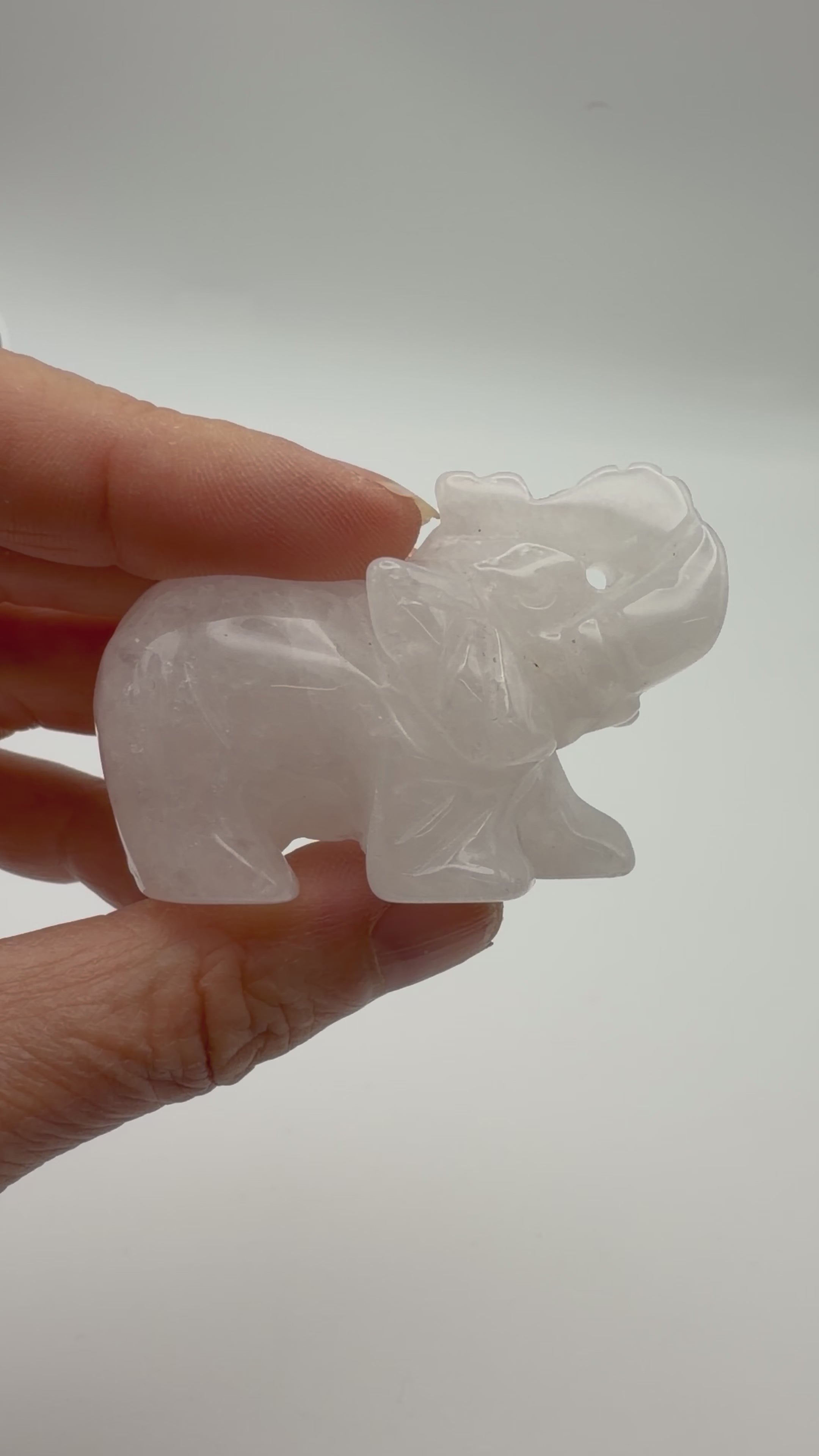Quartz Elephant Carving