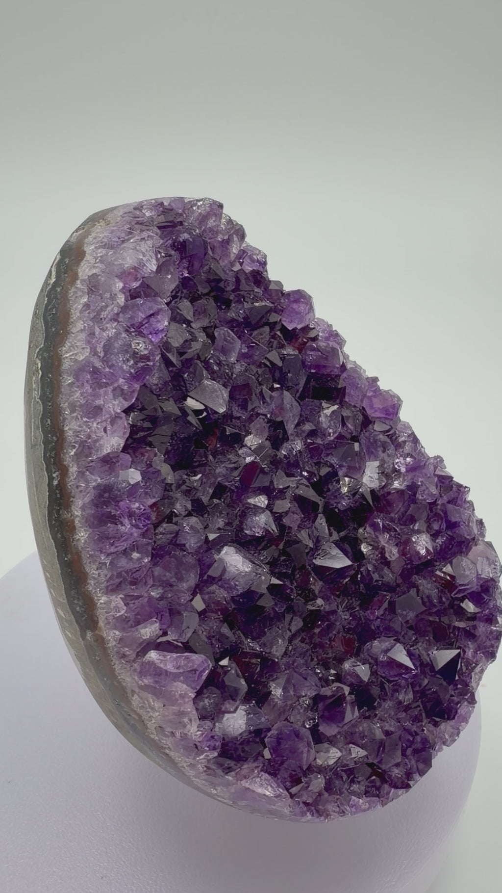 Amethyst Druzy Egg – Deep Purple Crystal Cluster (861g)