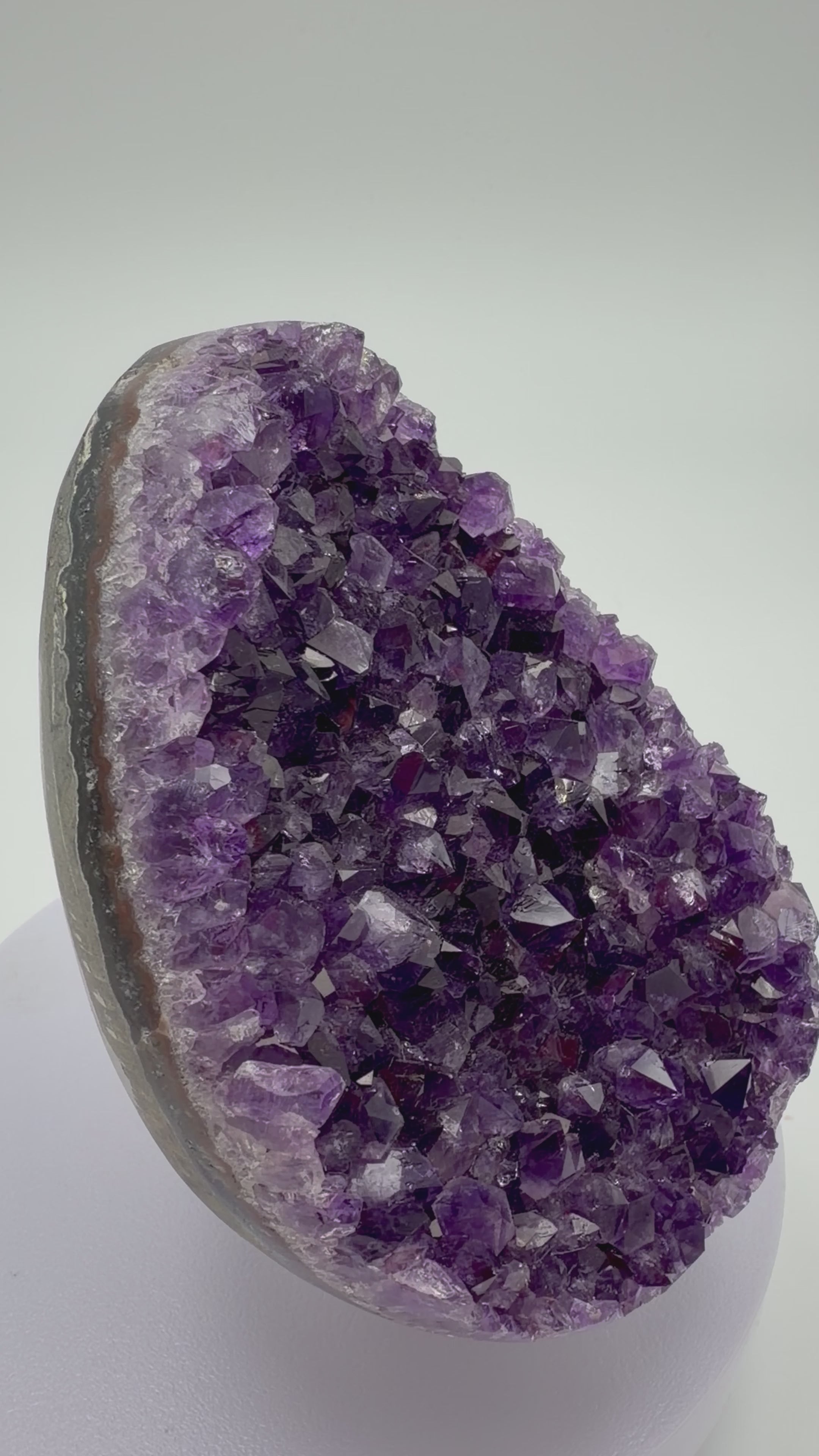 Amethyst Druzy Egg – Deep Purple Crystal Cluster (861g)